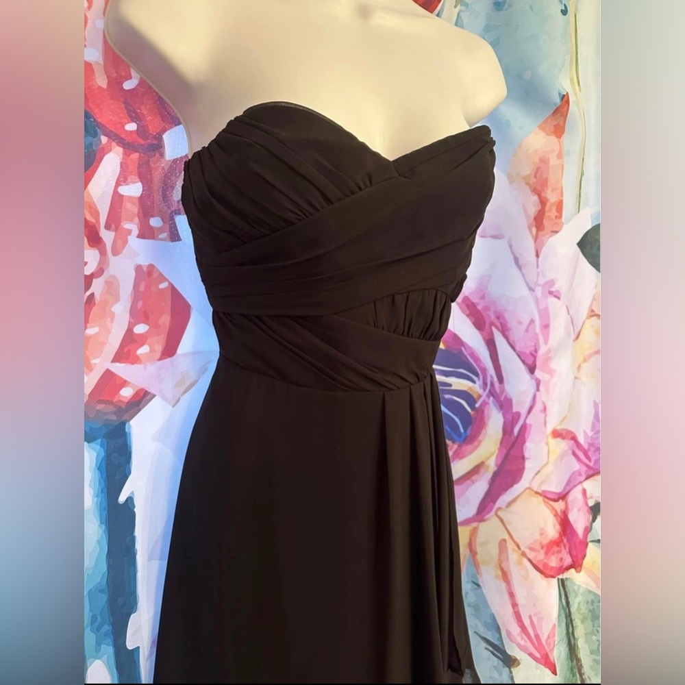 Express Formal Black Mini Strapless Dress